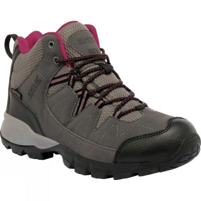 Botas Regatta Holcombe Mid Mujer Gris Oscuro / Verde - Chile VIR548036